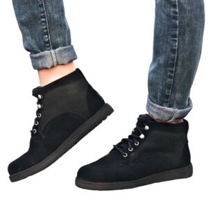 Size 6.5 - New UGG Bethany Lace-Up Black Suede Boots